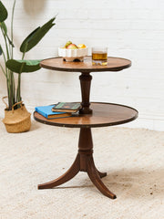 Two Tier Vintage Antique Drop-down Occasional Table
