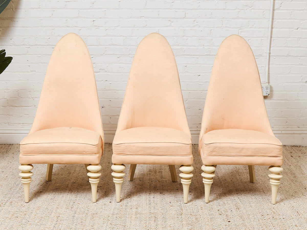Set of Three Hollywood Regency Neo Classic Chairs