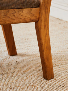 Set of 4 Brown Oak 1970s Dining Chairs