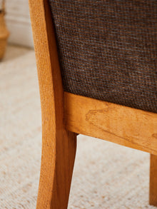 Set of 4 Brown Oak 1970s Dining Chairs
