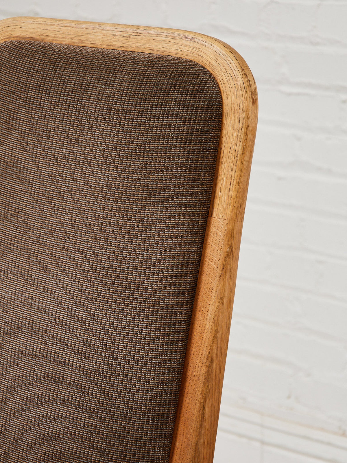 Set of 4 Brown Oak 1970s Dining Chairs