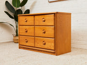 Vintage Oak 3-Drawer Dresser, 44-Inch