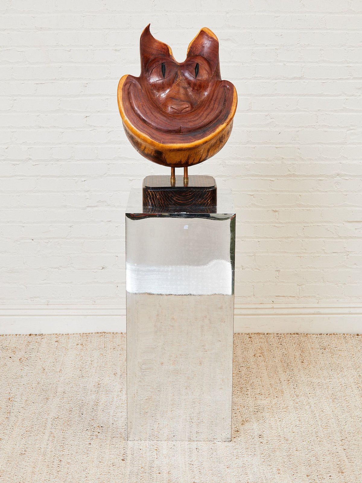 “Cochi-Cat” Mesquite Wood Sculpture by G. Valentin