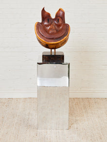 “Cochi-Cat” Mesquite Wood Sculpture by G. Valentin