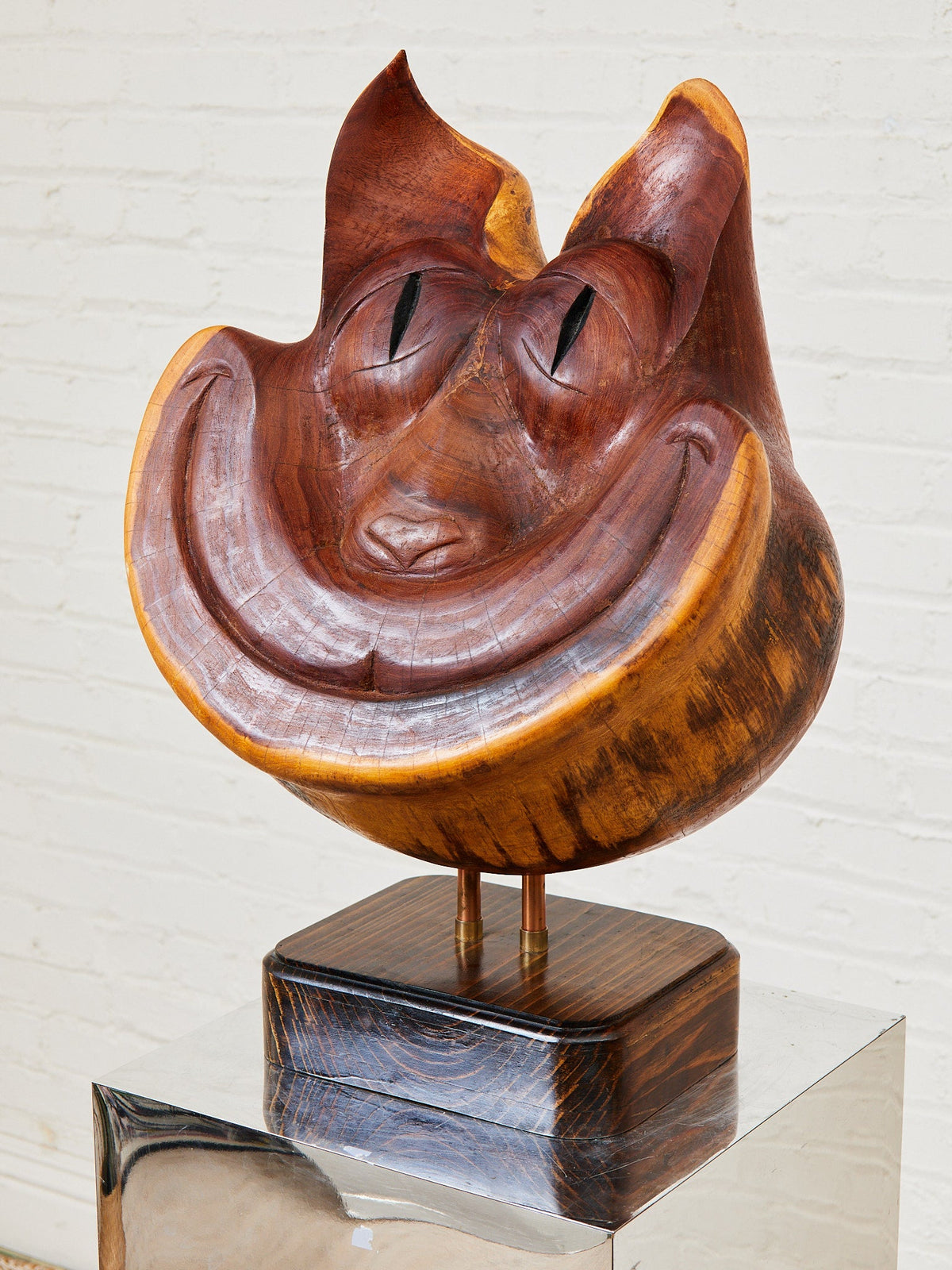 “Cochi-Cat” Mesquite Wood Sculpture by G. Valentin