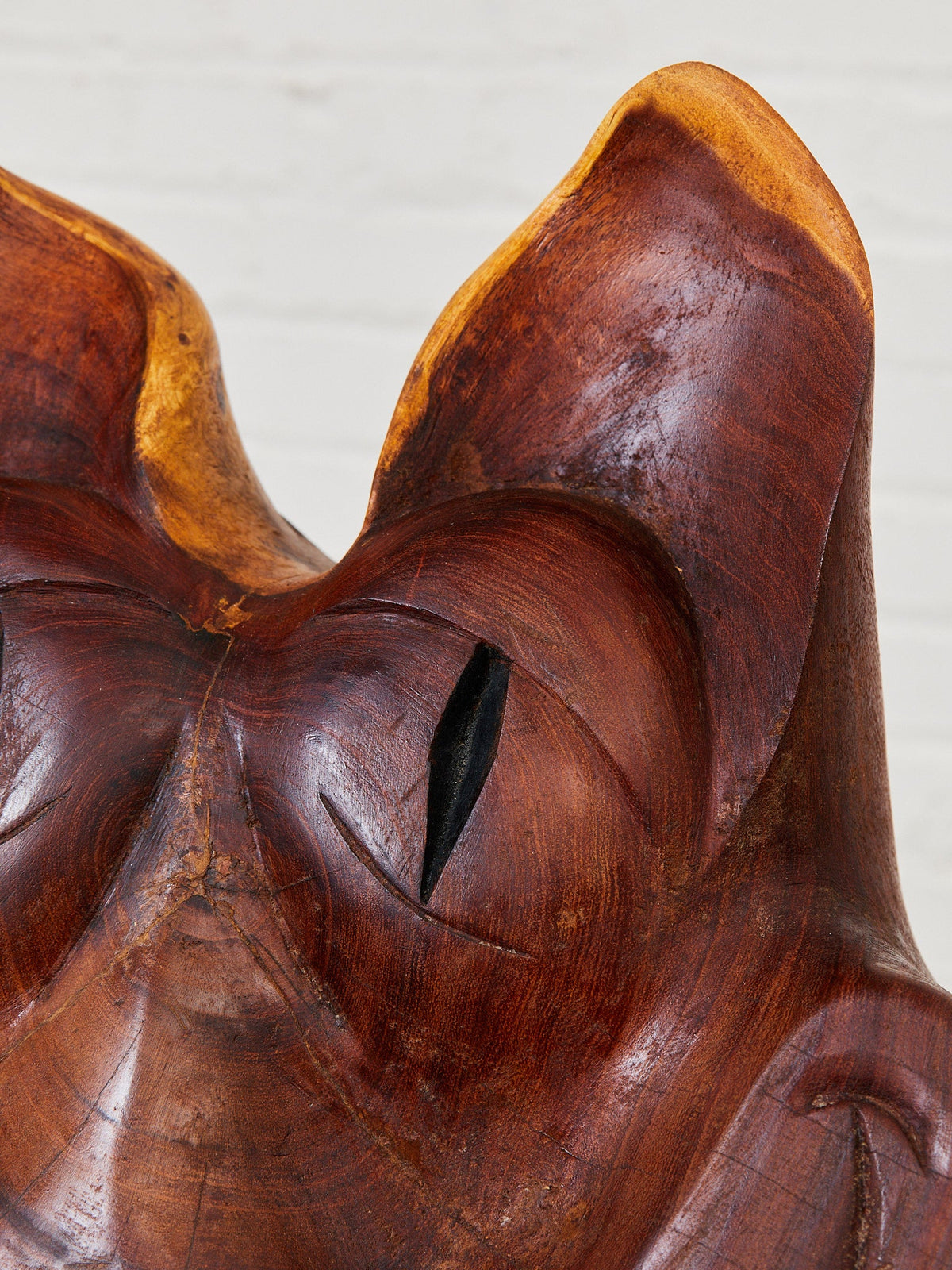 “Cochi-Cat” Mesquite Wood Sculpture by G. Valentin