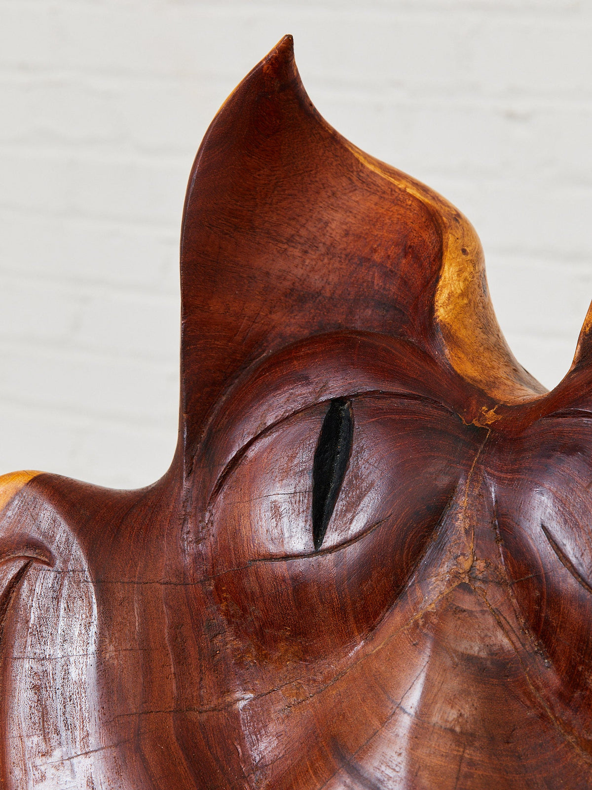 “Cochi-Cat” Mesquite Wood Sculpture by G. Valentin