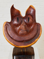 “Cochi-Cat” Mesquite Wood Sculpture by G. Valentin