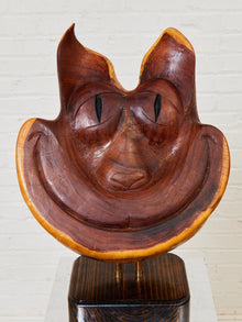 “Cochi-Cat” Mesquite Wood Sculpture by G. Valentin