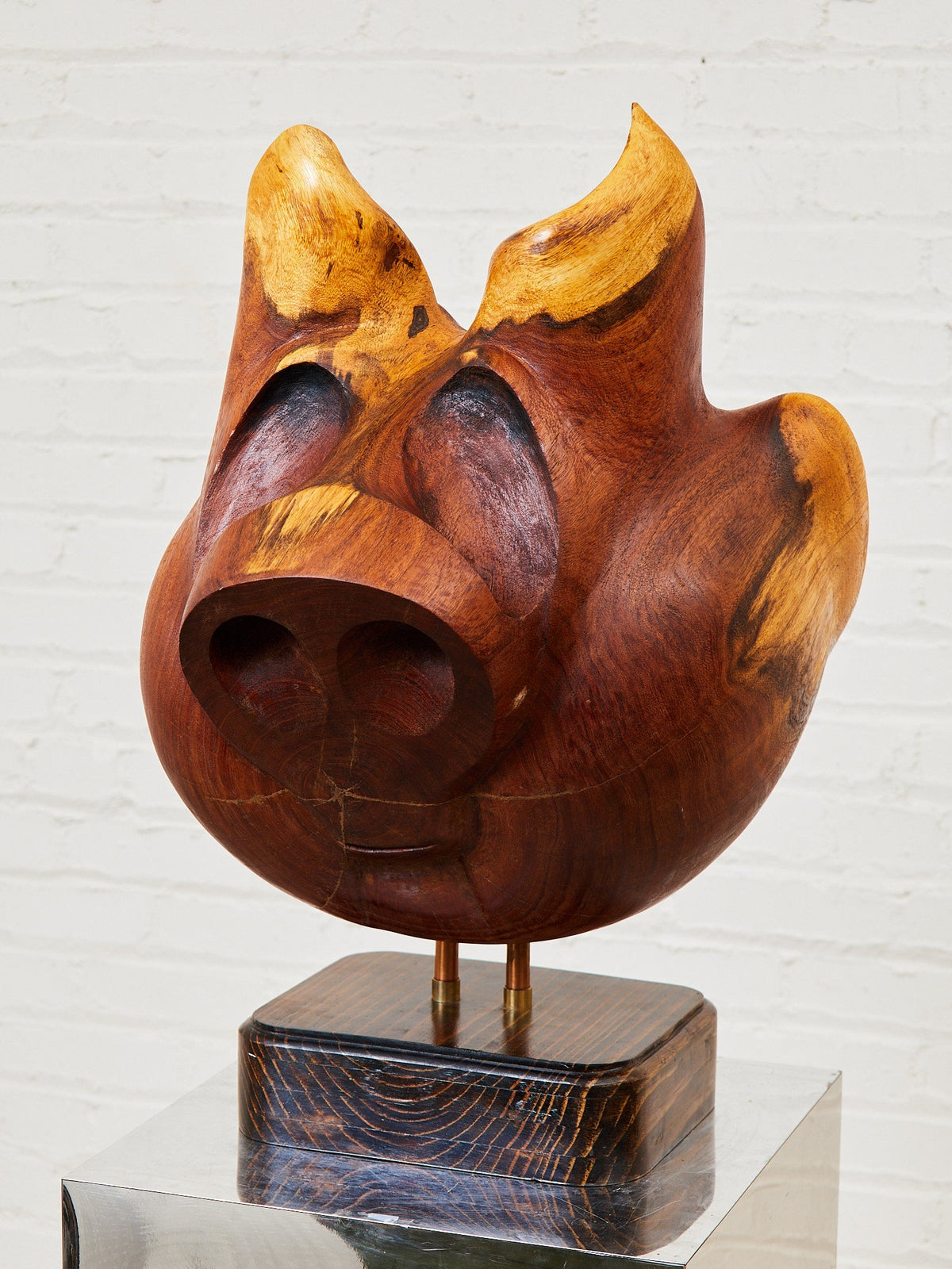 “Cochi-Cat” Mesquite Wood Sculpture by G. Valentin