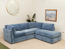 Diana Modular Sofa with Right Facing Bumper in Amici Denim