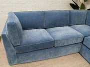 Diana Modular Sofa with Right Facing Bumper in Amici Denim