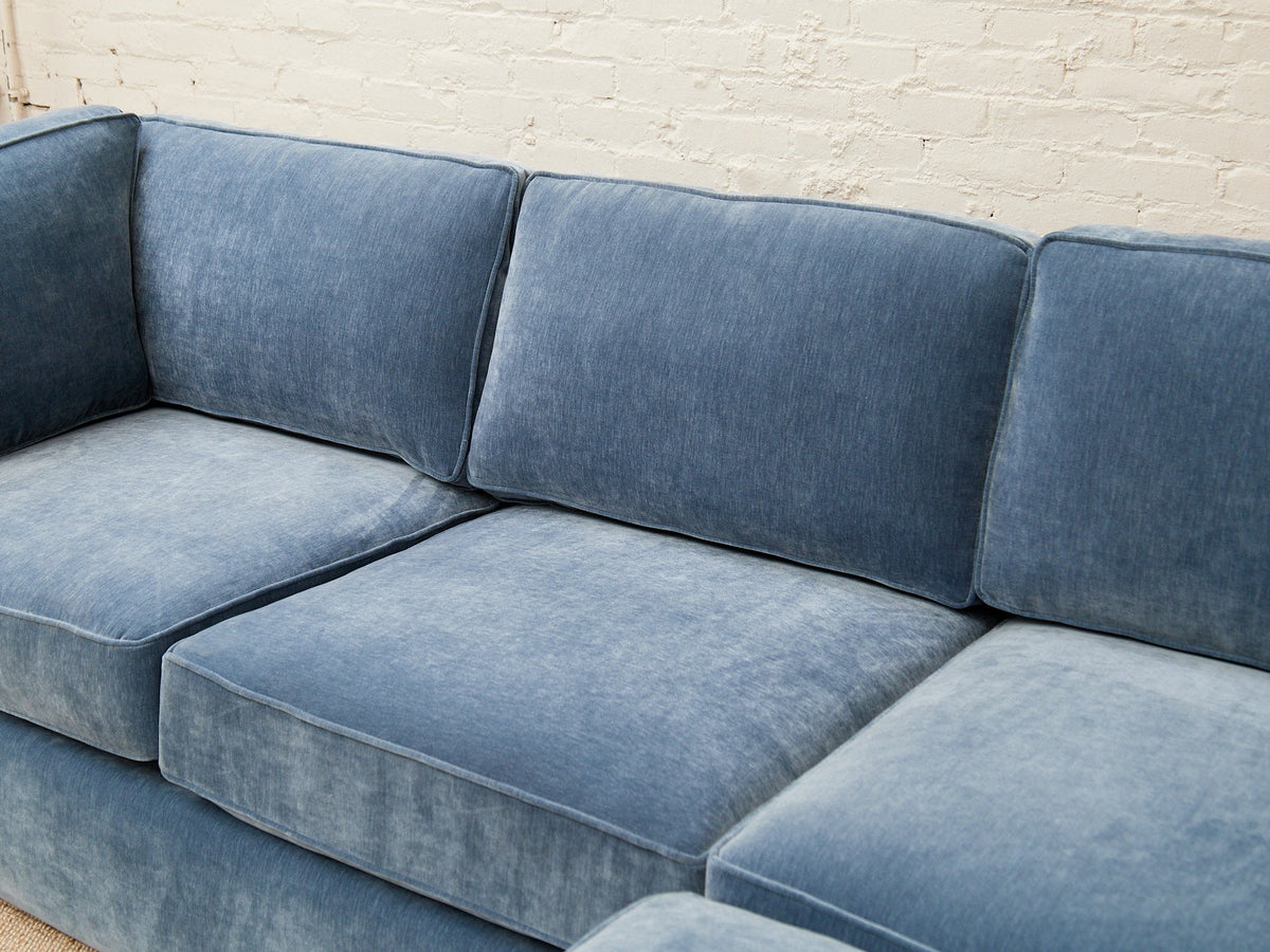 Diana Modular Sofa with Right Facing Bumper in Amici Denim