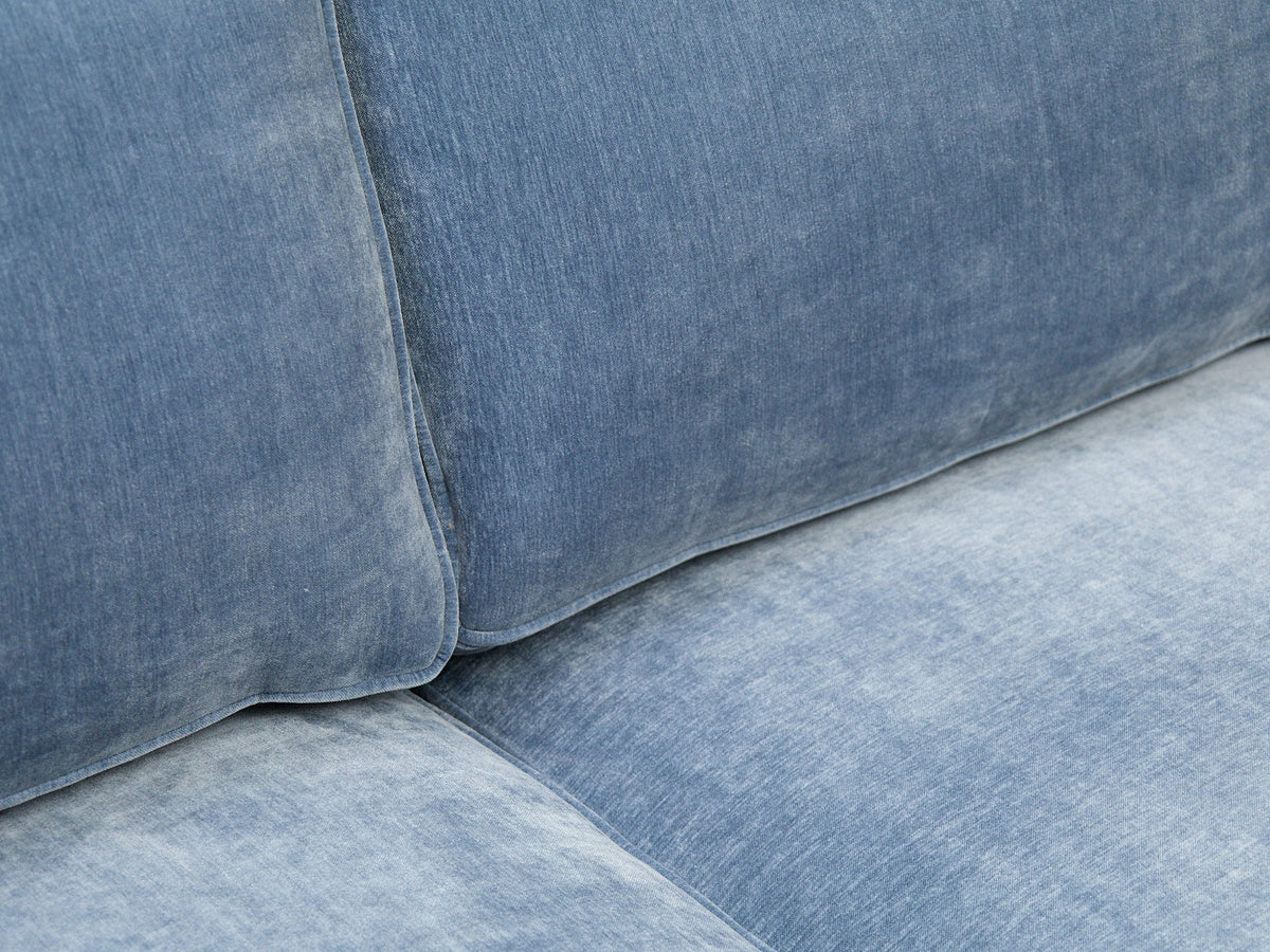 Diana Modular Sofa with Right Facing Bumper in Amici Denim