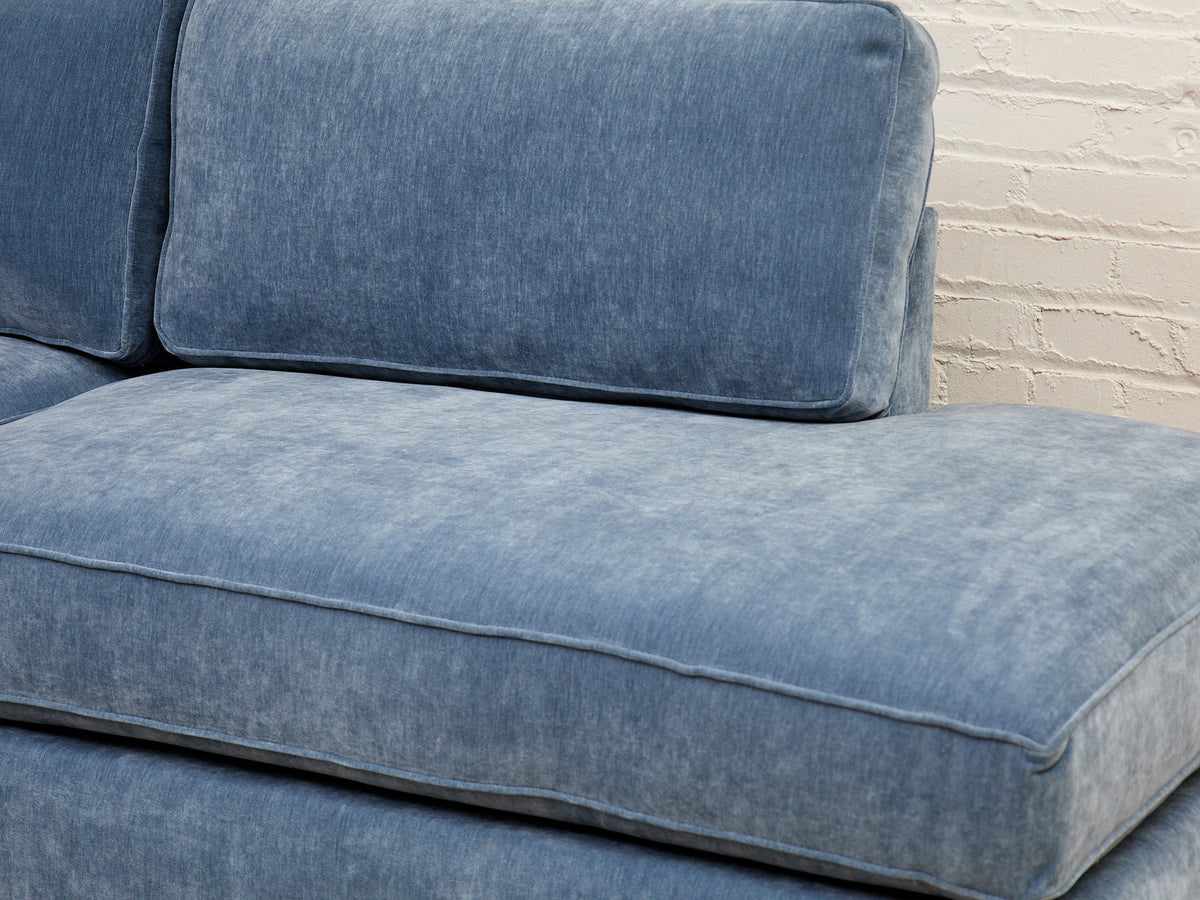 Diana Modular Sofa with Right Facing Bumper in Amici Denim