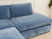 Diana Modular Sofa with Right Facing Bumper in Amici Denim