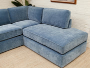 Diana Modular Sofa with Right Facing Bumper in Amici Denim