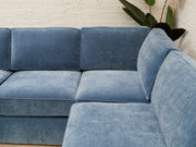 Diana Modular Sofa with Right Facing Bumper in Amici Denim