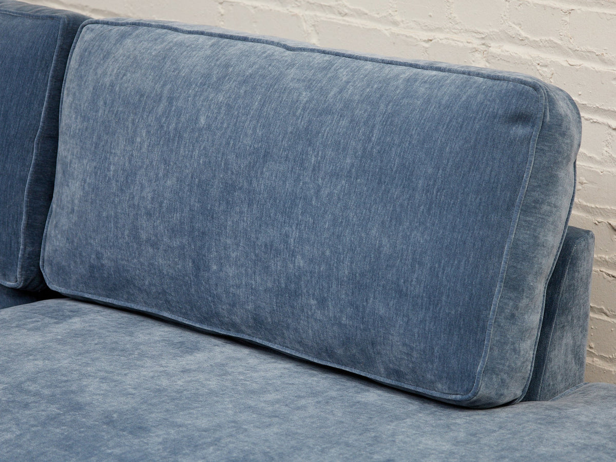Diana Modular Sofa with Right Facing Bumper in Amici Denim