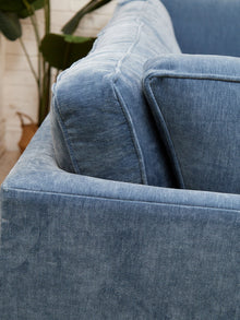 Diana Modular Sofa with Right Facing Bumper in Amici Denim