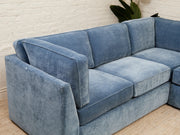 Diana Modular Sofa with Right Facing Bumper in Amici Denim