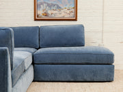 Diana Modular Sofa with Right Facing Bumper in Amici Denim
