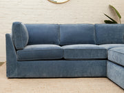 Diana Modular Sofa with Right Facing Bumper in Amici Denim