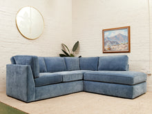 Diana Modular Sofa with Right Facing Bumper in Amici Denim