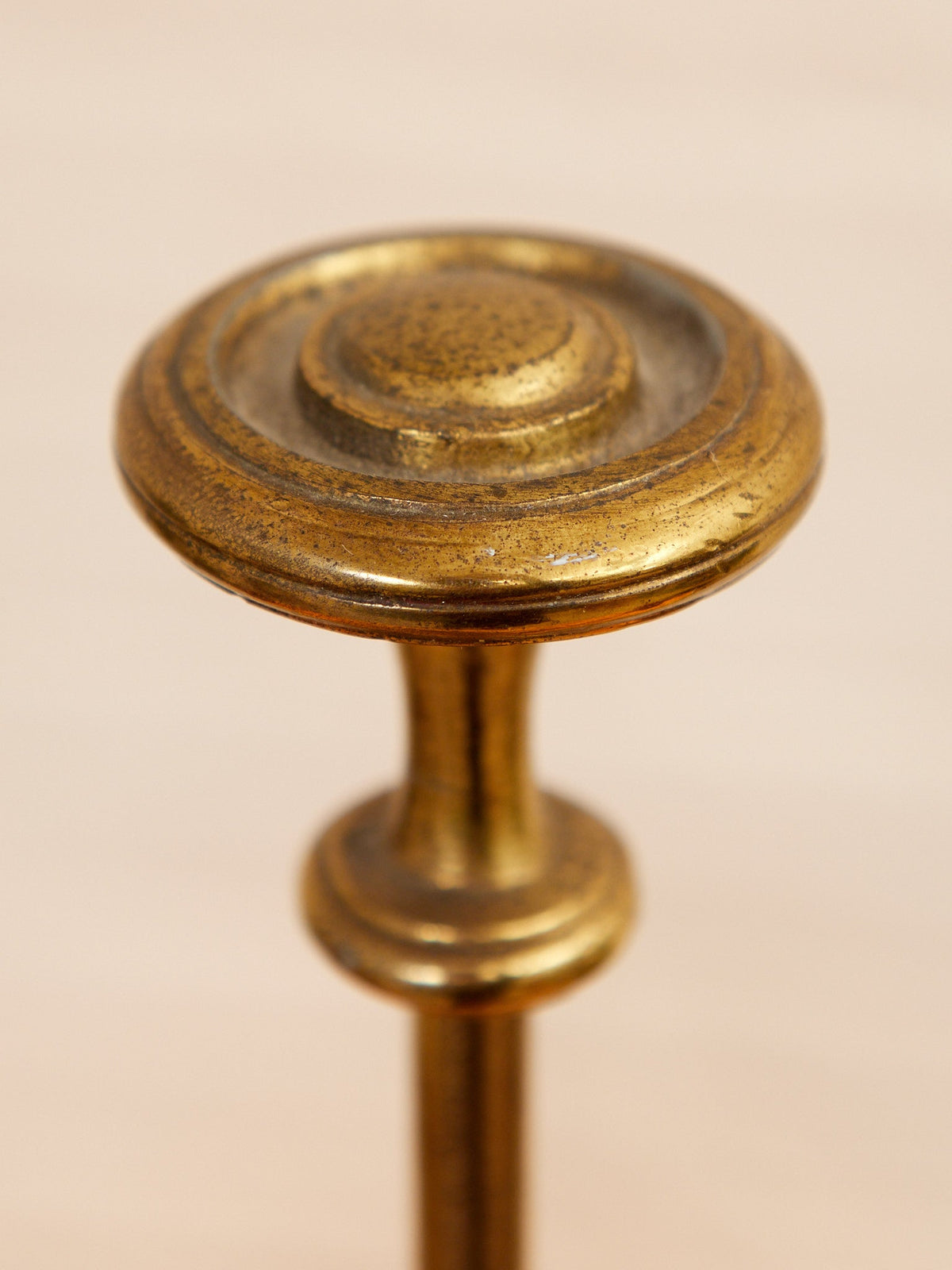 Brass Bouillotte Table Lamp with Amber Shades