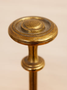 Brass Bouillotte Table Lamp with Amber Shades