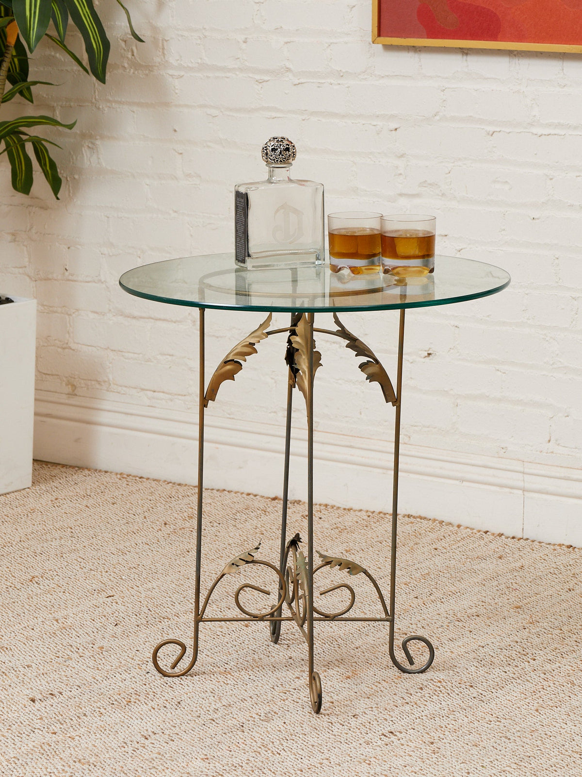 Occasional Table with Italian Gilded Base