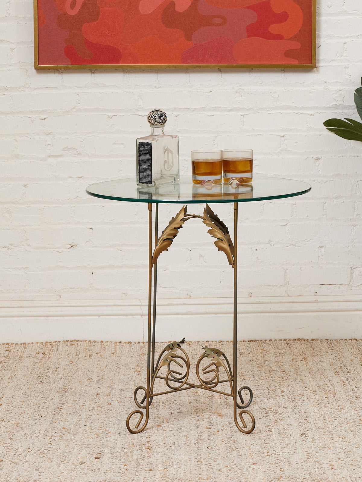 Occasional Table with Italian Gilded Base