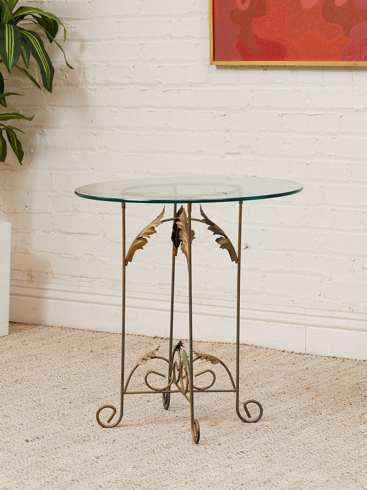 Occasional Table with Italian Gilded Base