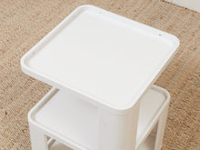 Three Tier White Plastic Side Table