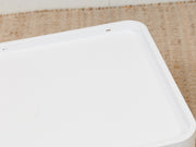 Three Tier White Plastic Side Table