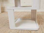 Three Tier White Plastic Side Table