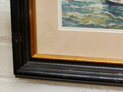 Waves Crashing Nautical, Vintage Framed Art