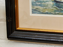 Waves Crashing Nautical, Vintage Framed Art