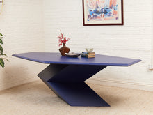 Rare 1970’s Origami Dining Table by Don S. Shoemaker in Blue