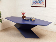 Rare 1970’s Origami Dining Table by Don S. Shoemaker in Blue