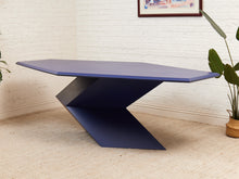 Rare 1970’s Origami Dining Table by Don S. Shoemaker in Blue