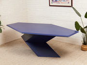 Rare 1970’s Origami Dining Table by Don S. Shoemaker in Blue