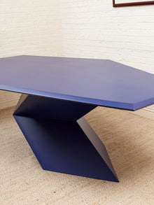 Rare 1970’s Origami Dining Table by Don S. Shoemaker in Blue