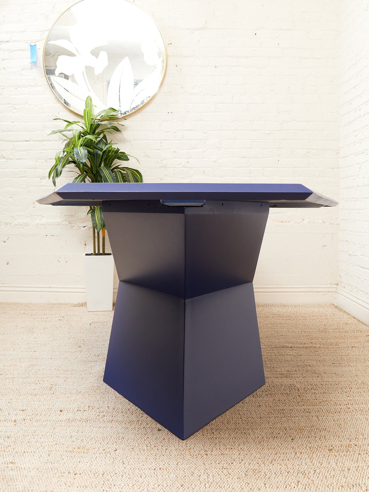 Rare 1970’s Origami Dining Table by Don S. Shoemaker in Blue