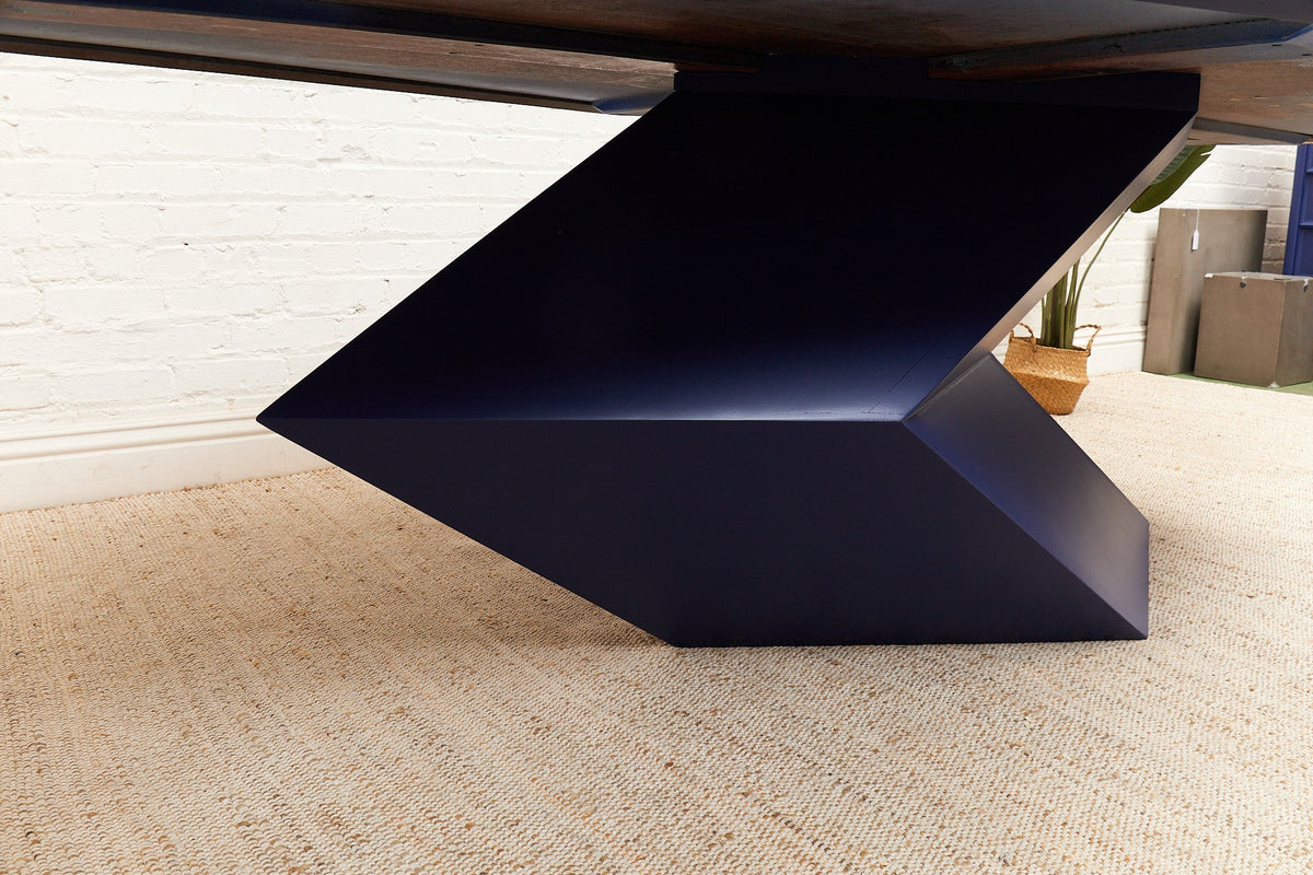 Rare 1970’s Origami Dining Table by Don S. Shoemaker in Blue
