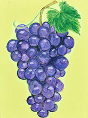 Original painting by E. Martinez Grapes on Bright Yellow background