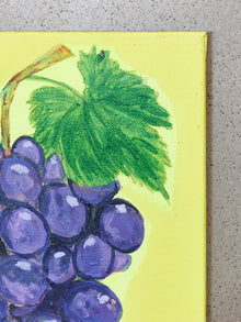 Original painting by E. Martinez Grapes on Bright Yellow background