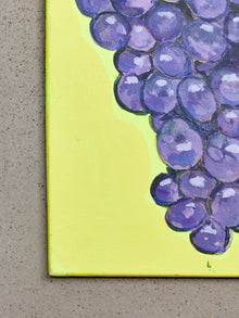 Original painting by E. Martinez Grapes on Bright Yellow background