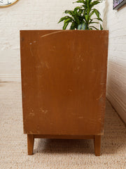 Vintage Mid-Century Modern Nine-Drawer Dresser by Red Lion Furniture Co. as Found