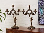 Pair of Italian Cherub Candelabras